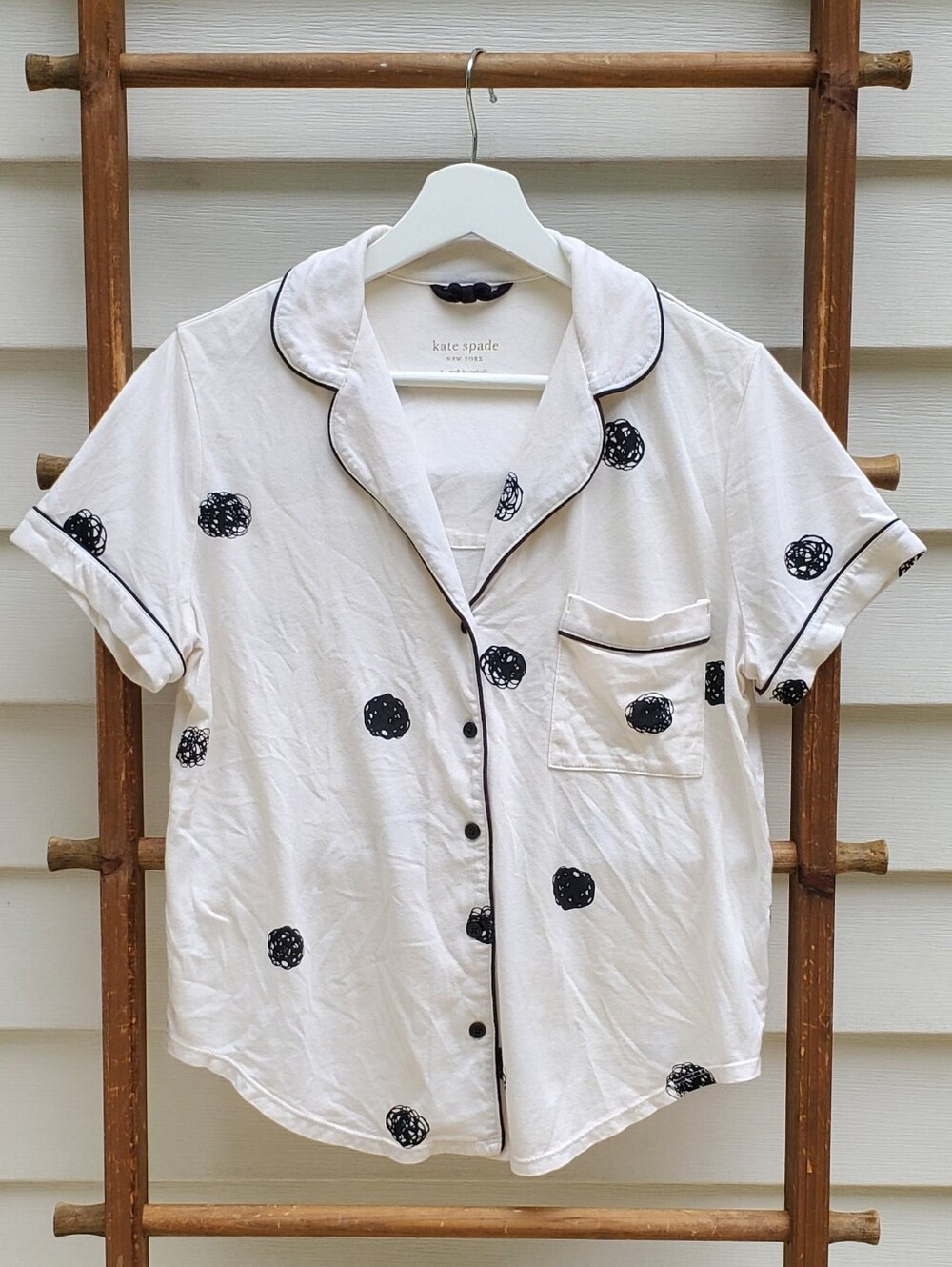 Kate Spade Pajama Button Size S
